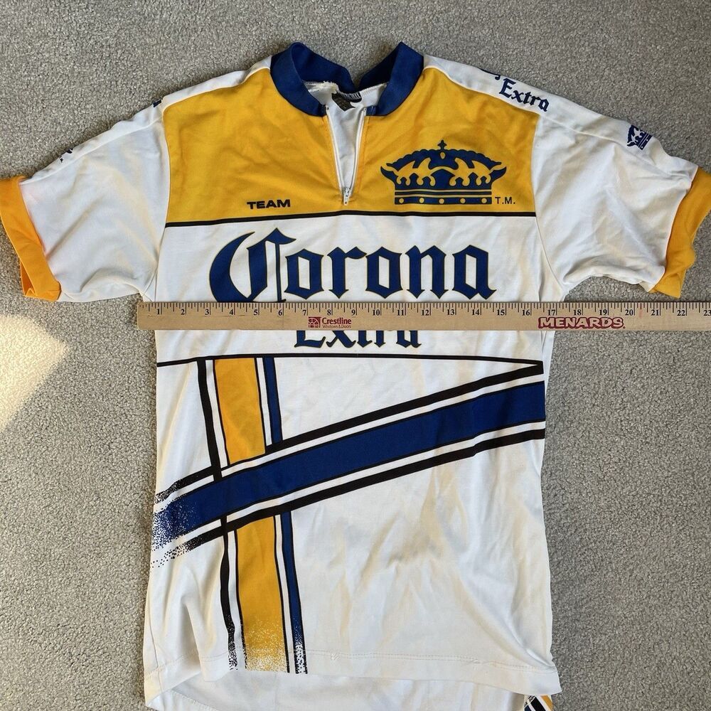 Cyclewear Vtg. Corona Extra Cycling Jersey Shirt Made in USA Unisex Size Large - Picture 5 of 11